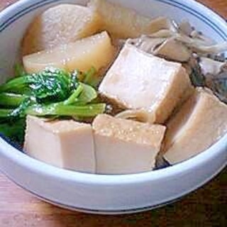 かけ蕎麦のつゆが余ったら…大根と厚揚げの煮物